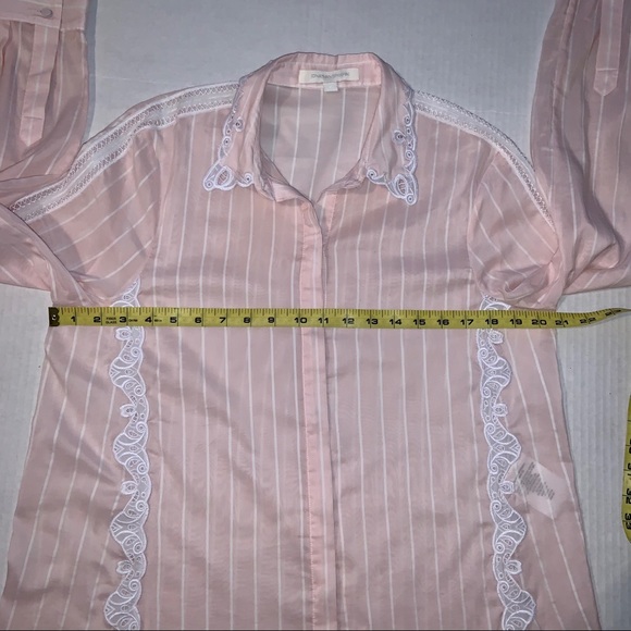 Jonathan Simkhai pink stripe blouse. - Picture 7 of 8